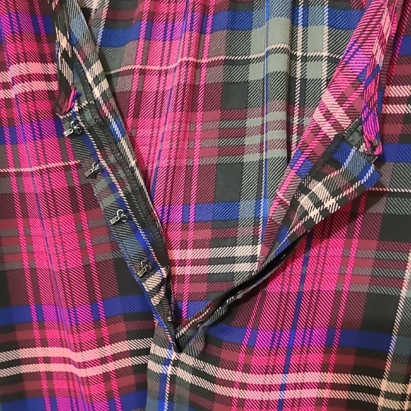 TORRID Women's Plaid Pink & Black Tunic Blouse - Size Large (Torrid Size 0) - Picture 2 of 12